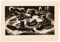 Corral: Tres Cumbres - original wood engraving