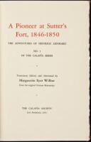 A Pioneer at Sutter's Fort, 1846-1850: The Adventures of Heinrich Lienhard