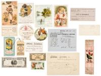 Collection of trade cards and ephemera