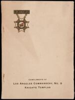 Souvenir of Los Angeles. Presented by Los Angeles Commandery No. 9, K.T., to to Visiting Fraters of the Knights Templar of the United States. September, Nineteen Hundred & Four