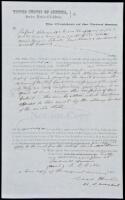 Summons of Rafael Valenzuela regarding a land dispute near Mission San Gabriel