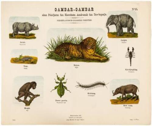 Gambar-Gambar akan Peladjaran dan Kasoekaan Anak-anak dan Iboe-bapanja. Nederlandsch-Indische Prenten