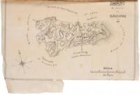 Original ink tracing made by Samuel D. King, Surveyor General of the United States for California, of the grant and two dise&ntilde;os of Timothy Murphy's Rancho San Pedro, Santa Margarita y Las Gallinas in Marin County
