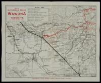 Map of Automobile Roads to Wawona and Yosemite via Mariposa Big Trees