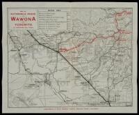 Map of Automobile Roads to Wawona and Yosemite via Mariposa Big Trees