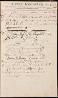 WITHDRAWN

Hotel Register from the Hotel Cominos in Salinas, California