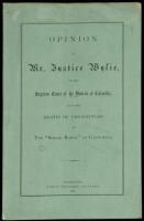 Opinion of Mr. Justice Wylie, of the Supreme Court of the District of Columbia, as to the rights of pre-emptors on the "Soscol Ranch" in California