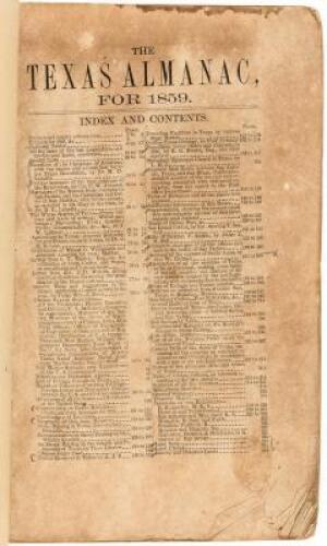 The Texas Almanac for 1859