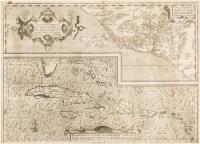 Culiacanae, Americae Regionis, Descriptio / Hispaniolae, Cubae, Aliarumque Insularum Circumiacientum, Delineato