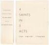 Program for “4 Saints In 3 Acts / An Opera to be Sung”