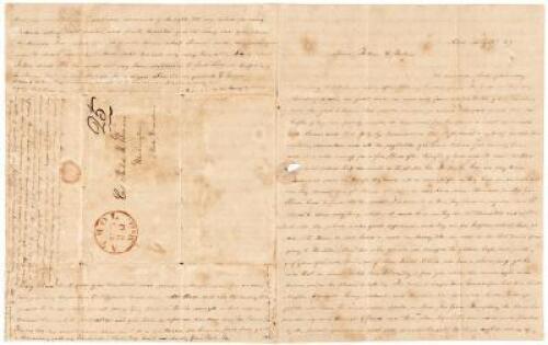 Autograph Letter Signed - Southern woman in New England ambivalent about Slavery