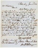 Autograoh Letter Signed - about an unregistered "Free Negro" jailed in Virginia