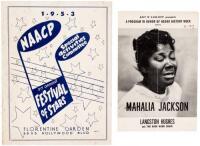 Two printed programs: NAACP in Hollywood and Program in Honor of Negro History Week