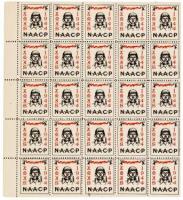 1944 NAACP Black soldier Christmas Seals - one sheet