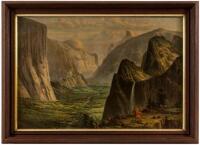 Chromolithograph view of Yosemite Valley