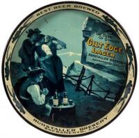 Tin beer serving tray from the Ruhstaller Brewery in Sacramento, California