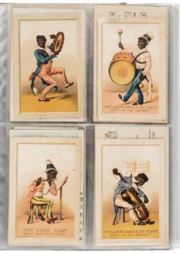 Fifty-two African-American themed post cards, advertising ephemera, etc.