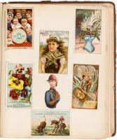 Victorian Trade Card album filled with cards