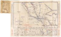 Maps of Southern California: Roads for leaving and entering twenty-three of the principal towns and cities; distances from Los Angeles and San Diego to points of interest, etc., beach and mountain resorts