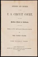 Opinions and decrees of the U.S. Circuit Court, for the Northern District of California, in case of the city of San Francisco vs. the United States. The pueblo case.