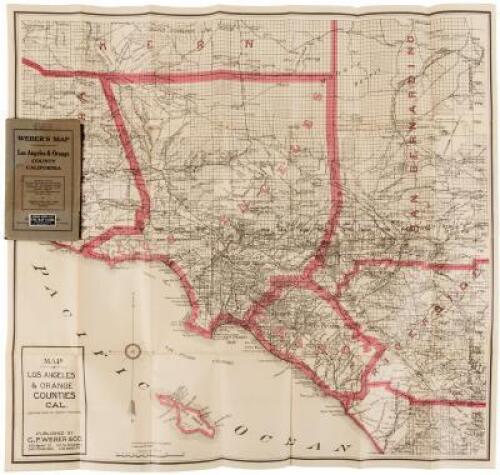 Weber's Map of Los Angeles & Orange County, California
