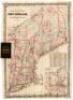 G. Woolworth Colton's railroad, township & distance map of New England with adjacent portions of New York, Canada & New Brunswick