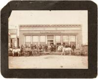 Original photograph of the storefront of the firm of Roberts & Leahy in Lordsburg, New Mexico