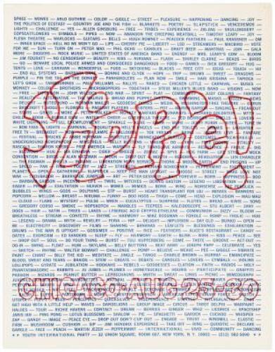 Yippie! Chicago Aug 25-30 - rare color handbill