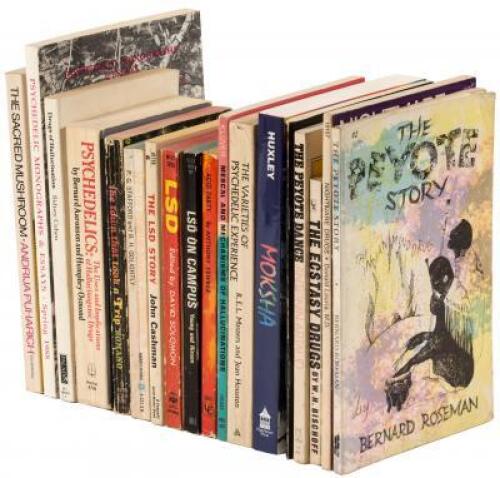 Eighteen paperbacks about LSD and other psychedelic drugs