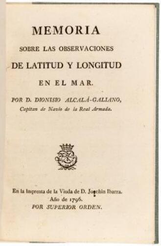 Memoria sobre las observaciones de latitud y longitud en el mar