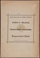 John C. Black, respondent, v. Francisco Galindo, appellant. Respondent's brief. Frs. E. Spencer, of counsel for respondent (wrapper title)