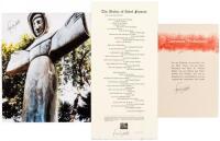 The Statue of Saint Francis from A Coney Island of the Mind - letterpress poem with signed photograph of the statue