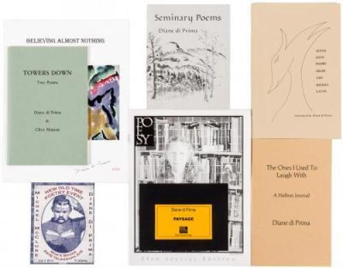 Collection of works by Diane di Prima, all signed by her