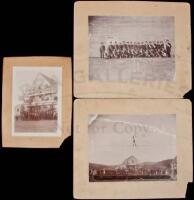 Three photographs from the July 4th, 1892 celebration at Gibsonville, CA