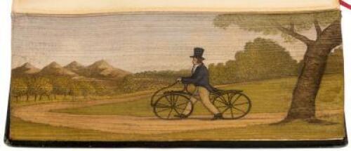 The Holy Bible - With a fore-edge painting of a Pedestrian Curricle or Hobby Horse