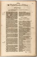 The first booke of Esdras [bound with] The second book of Esdras, otherwyse called the booke of Nehemia [bound with] The booke of Esther