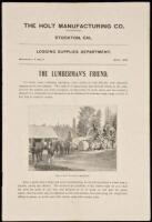 The Holt Manufacturing Co.... Stockton, Cal. Logging Supplies Department: The Lumberman's Friend