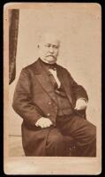 Carte-de-visite photograph of John A. Sutter, signed by him on the reverse