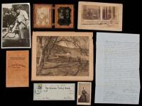 Archive of material relating to General Vallejo, including a Deed, signed, several photographs of family members, etc.