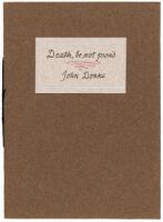 Death, be not proud - one of five copies signed by artist Frederic Prokosch