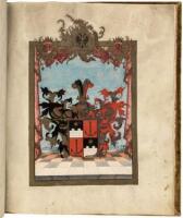 Coat of Arms Folio Manuscript on vellum, signed by Maria Theresa