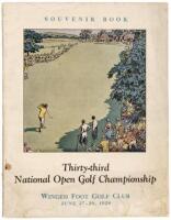 Thirty-Third National [USGA] Open [Golf] Championship...Played on the West Course of Winged Foot Golf Club, Mamaroneck, NY, June 27-29, 1929. [Official] Souvenir Book