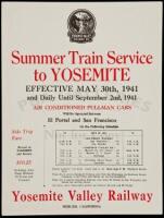 Summer Train Service to Yosemite. Effective May 30th, 1941 and Daily Until September 2nd, 1941 - advertisement