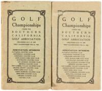 Golf Championships Under the Southern California Golf Association - 2 copies