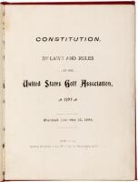 Constitution, By-Laws and Rules of the United States Golf Association, 1897