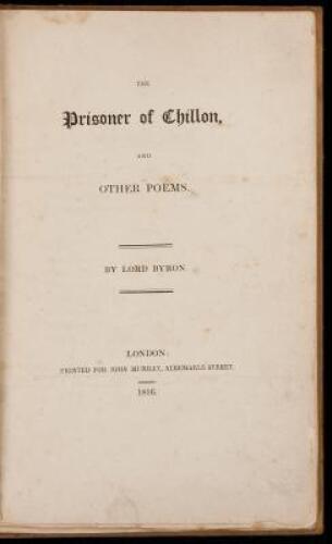 Two first editions by Lord Byron