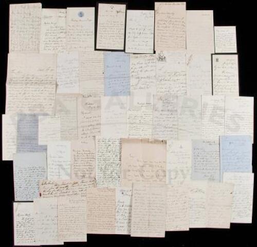 Archive of 45 Autograph Letters, most written to Charles Manby from London