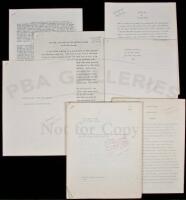 Copies of several William Everson typescripts, all inscribed