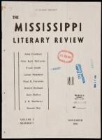 The Mississippi Literary Review. Volume I, Number 1 - first and only issue