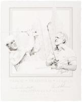 Lahontan Golf Club - print illustration of Arnold Palmer and Tom Weiskoff, signed by both golfers and artist